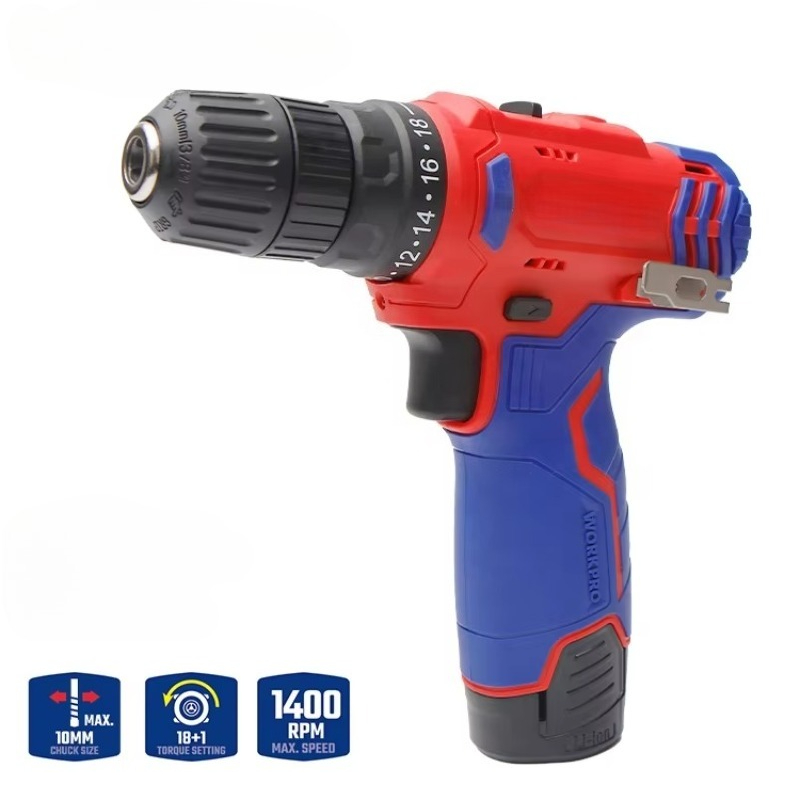 Power Tools Drill - Аккумуляторная дрель 12В 10мм, электроинструмент с