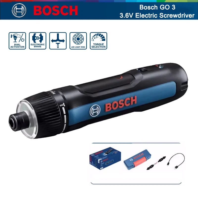 Power Tools Drill - Электрическая отвертка BOSCH Go 3, профессиональная