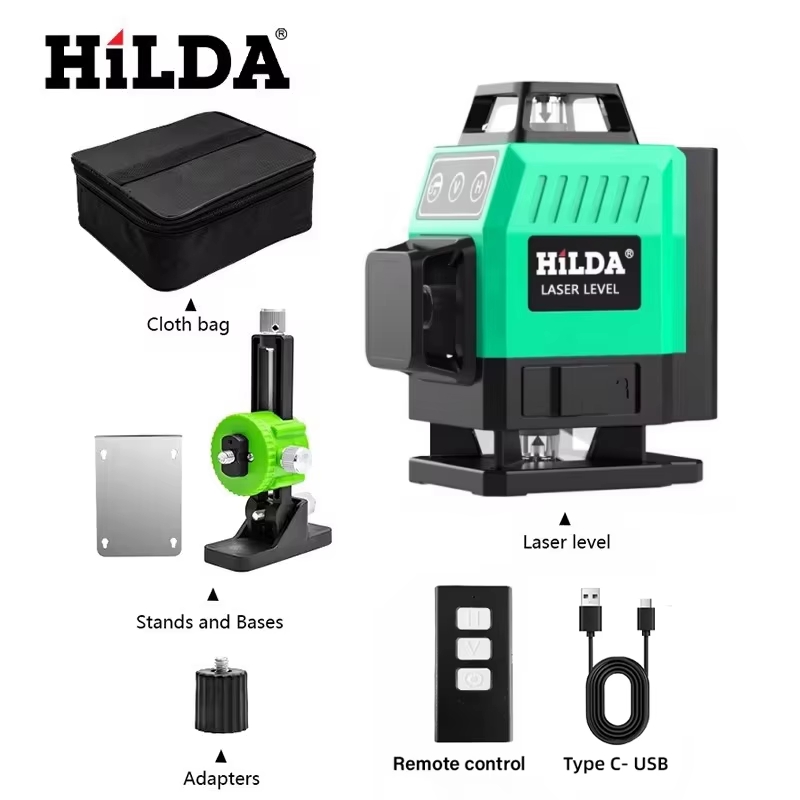 Power Tools That Are Green - Лазерный уровень HILDA Super Powerful Green
