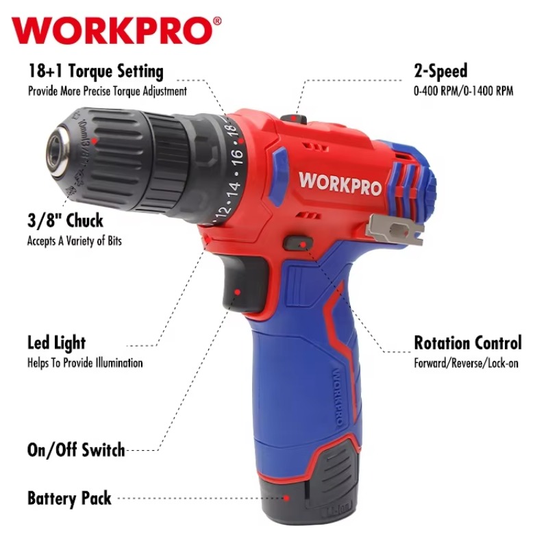 Аккумуляторная дрель 12В 10мм, – обзор и цена Power Tools Drill