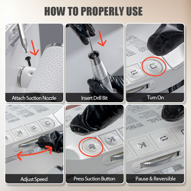 Мощный пылесборник для ногтей, – обзор и цена Power Tools Drill